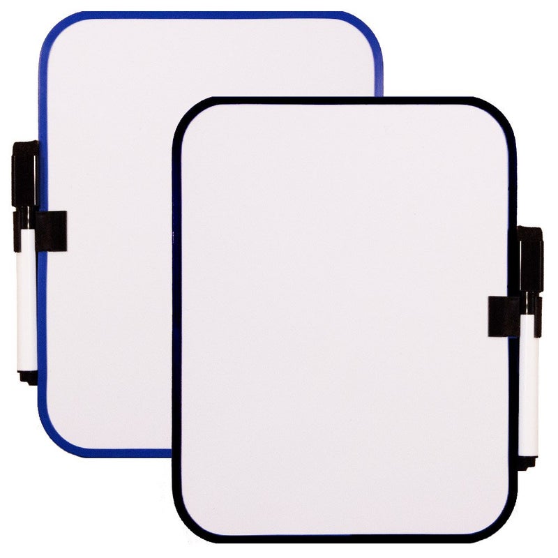 White Board Set with Magnet Strips -- 6-1/2" x 8-1/4" (2 Pack)